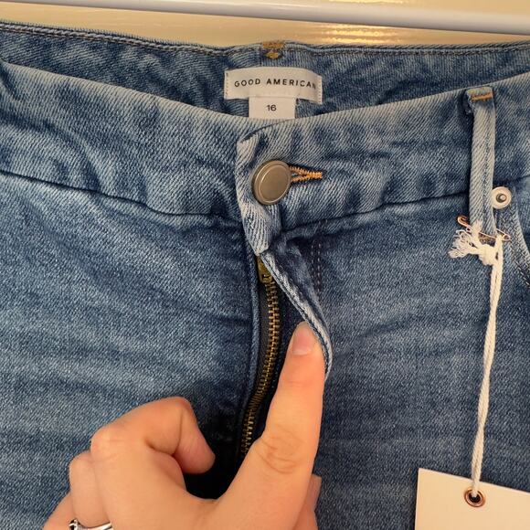 NWT Good American Good Classic Boot High Rise Denim Jeans Size 16 Indigo 412 - Picture 3 of 13